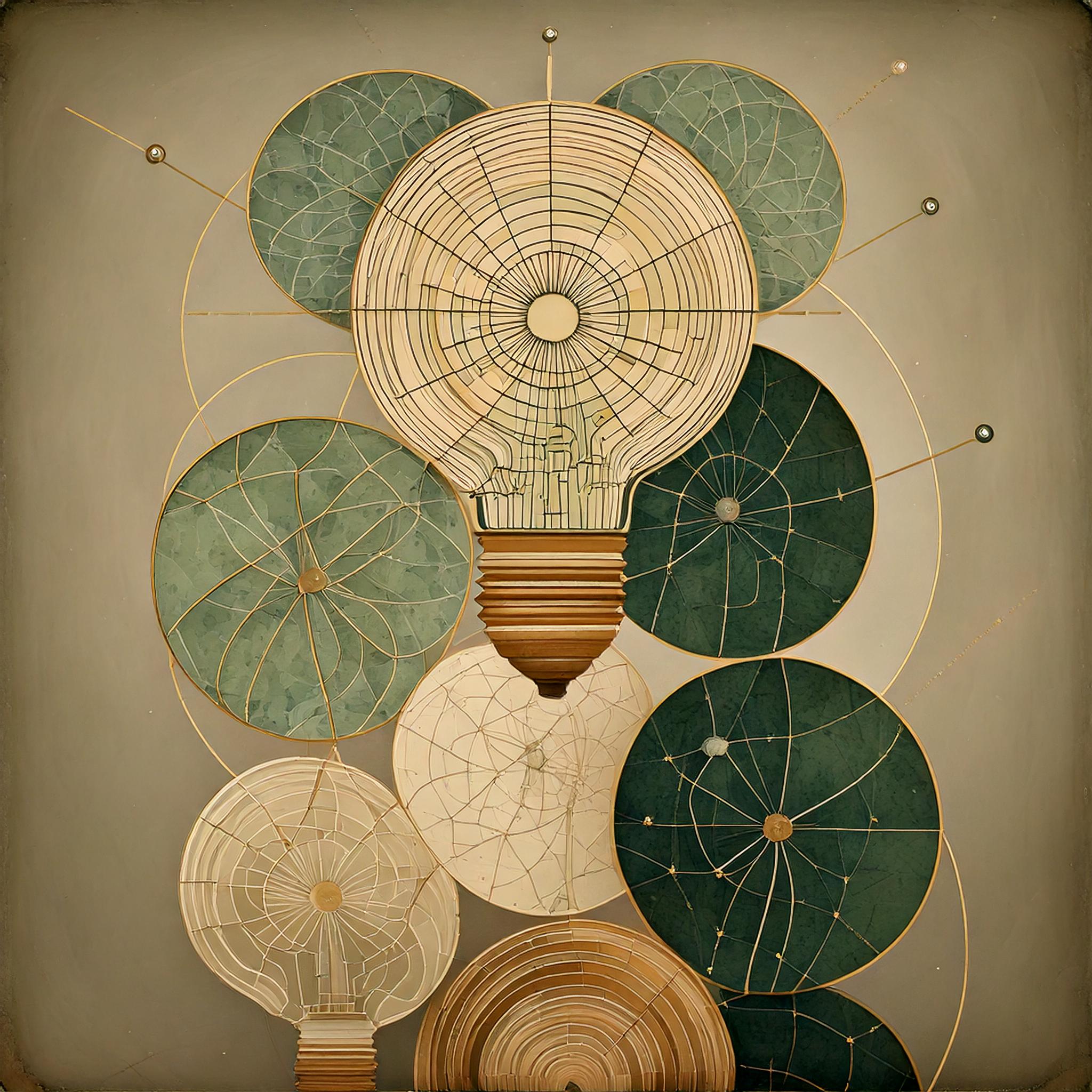 Ein abstraktes Bild in Grün